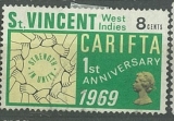 St. Vincent, West Indies 1969 vývoj růz zn