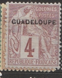 Guadeloupe, př. na Francouzských koloniích, různý nominál
