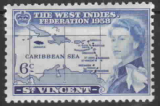 St. Vincent  / The West Indies Federation 1958 - různý nom. 