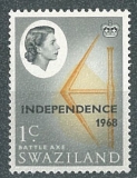 Swaziland, přetisk Independence 1968, vývoj růz obraz
