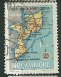 Mosambik mapa růz nom