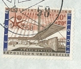 OSN/Belgie, zn. na výstavě Brusel  růz obr 1958 v belg.měně