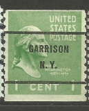 méně běžný precancel GARRISON N.Y.