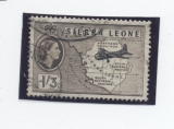 Siera Leone mapa země letecká