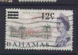 Bahamy měnový přetisk + panovnice , ražená