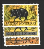 British Honduras až Belize (vývoj názvu - trojice) 