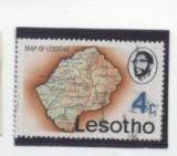 Lesotho + mapa země + panovník