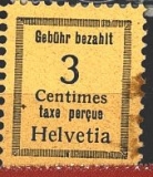 Helvetia/Gebuhr bezahlt/Taxe Perque, privát.vyd. švýcar. filat. obchodníka Szeku