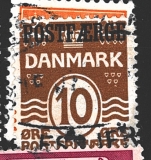 POSTE ÆRGE, př. na Dánsku, zn. pro lodní přepravu Esbjerg - Fanǿ - různý obraz 