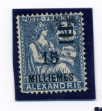 Francouzská Alexandrie , měnový přetisk , ražená