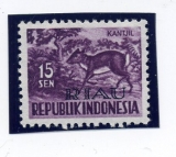 RIAU,  přetisk na zn, Republik Indonesia, ZZ