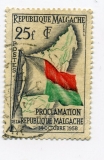 Republique MALGACHE , vyhlášení republiky MALGACHE 24.oktober 1958, + vlajka zem