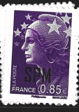 SPM, př. na Francii, měna euro, různý nominál