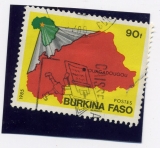 Burkina Faso, mapa země 