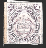 Telegrafos Colombianos, (Kolumbie), stejná známka