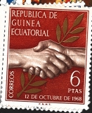 Republica de Guinea Equatorial 12 de Octobre 1968 (nezávislost), ještě španěl.mě