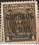venezuela poštovní měn přetisk na fiskálu růz
