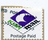 Kiwi mail, použitá, na výstrižku ,  novozélandská soukromá pošta