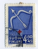 SUOMI, Finsko, červený kříž, příplatková