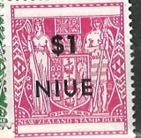 ﻿Niue, př. na kolku N.Zealandu, pošt.používaná zn.!, různý nominál �