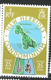 nev Hebrides condominium mapa jednoho z ostrovů
