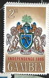 Gambia Independence 1965, stejná známka, znak