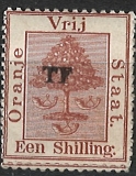 TF, Oranžsko, brit.kolonie, zn. pro vojenský telegraf, stejná známka