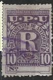 Departamento de Antioquia/Republica Colombia 1899, zn. pro doporuč.poštu