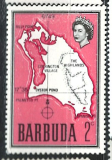 Barbuda - mapa růz nom