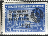 Srbsko 1944, př. na německé okupaci, různý nominál