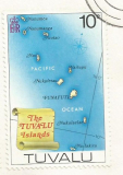 Tuvalu - mapka výstřižek
