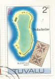 Tuvalu nukulalaelae atol- mapka výstřižek