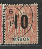 Gabon - měnový přetisk