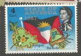 Antigua - 1967 přidružený stát - vlajka