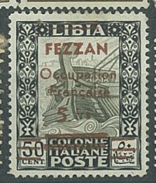 Fezzan / Lybie - zk vzácný přetisk