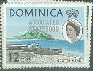 Dominica, př. ASSOCIATED STATEHOOD, různá známka