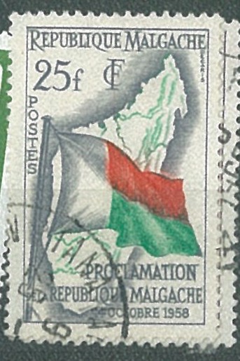 Republique Malgache CF, Proclamation 4 Octobre 1958, součást Franc. Společenství