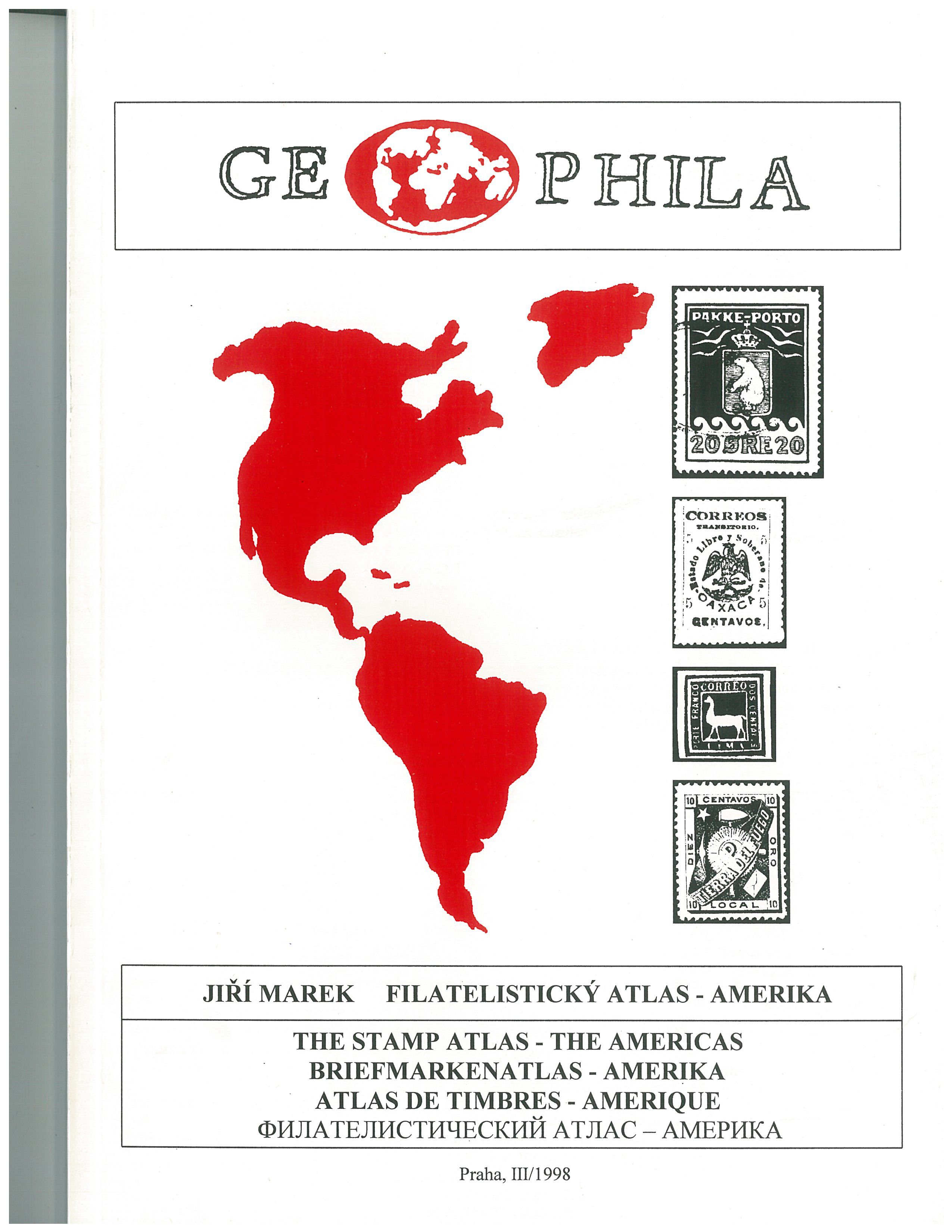 Filatelistický atlas - Amerika (černobílý)