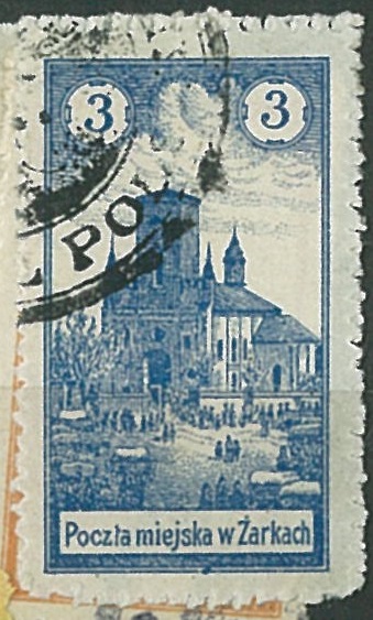 ŹARKI, MĚSTSKÁ POŠTA 1918, různý nominál