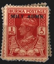 Barma, př. brit.vojenská správa, různý nominál