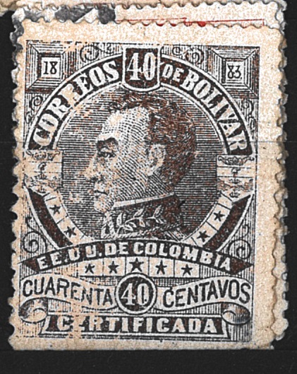 Correos de Bolivar/EE.UU. De Colombia, různý nominál