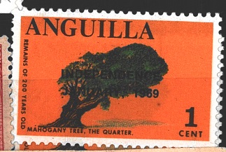 Anguilla/př. INDEPENDENCE JANUARY 1969, různá známka
