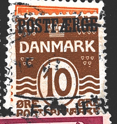 POSTE ÆRGE, př. na Dánsku, zn. pro lodní přepravu Esbjerg - Fanǿ - různý obraz 