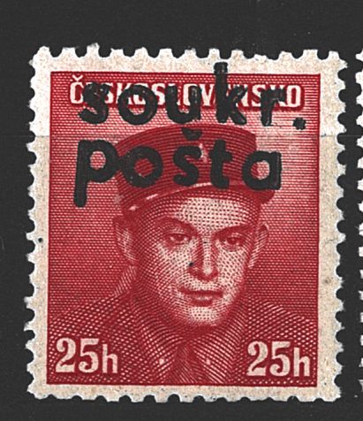 Soukromá pošta, př., Hlučínsko 1945 (Marek-Holoubek neuvádí) - růz.nom. a obraz