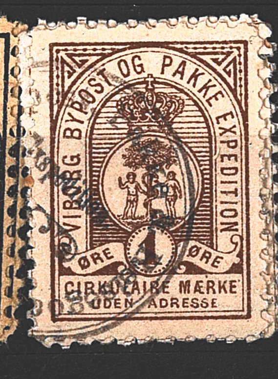 Viborg, klas.dánská městská pošta, stejná známka