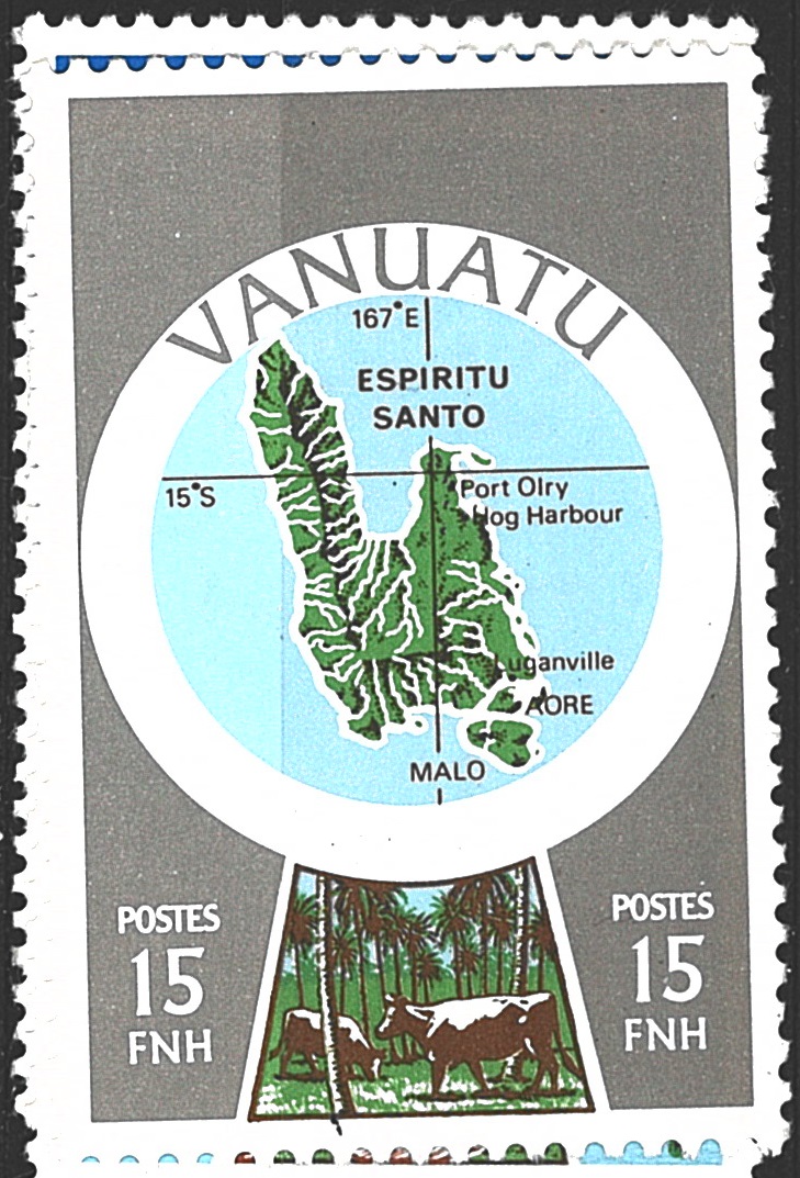 Vanuatu, měna FNH, franc.vydání, různá známka