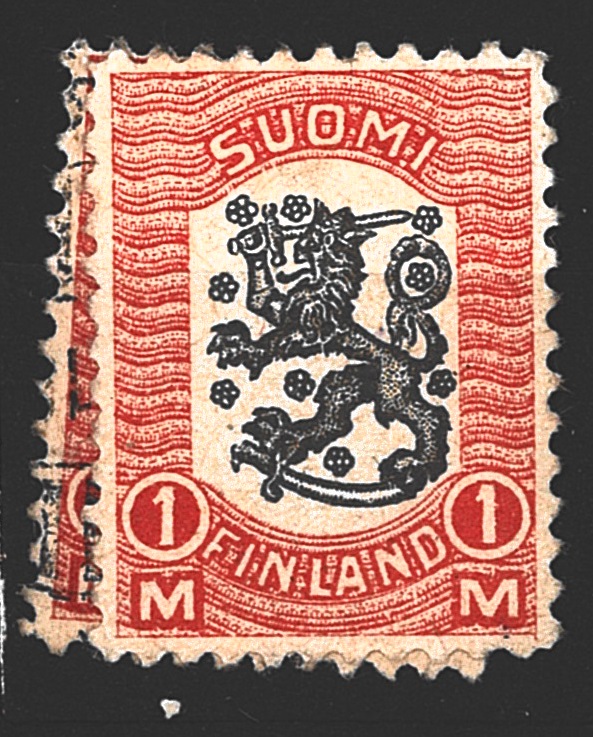 Finsko, vyd. Wasaa, 1919, stejná známka