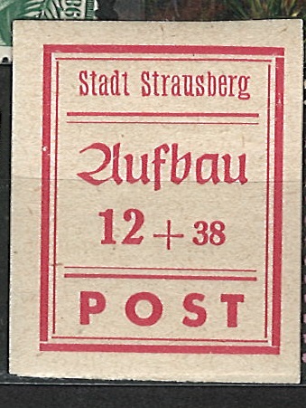 Straussberg, lokál vých.zóna Německa, 1945, různý nom. 