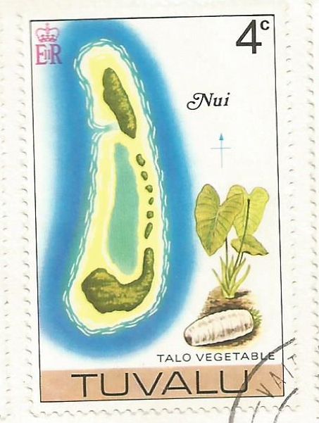 Tuvalu nui atol- mapka výstřižek