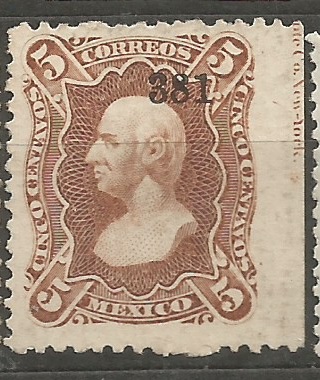 Mexiko ochraný přítisk 